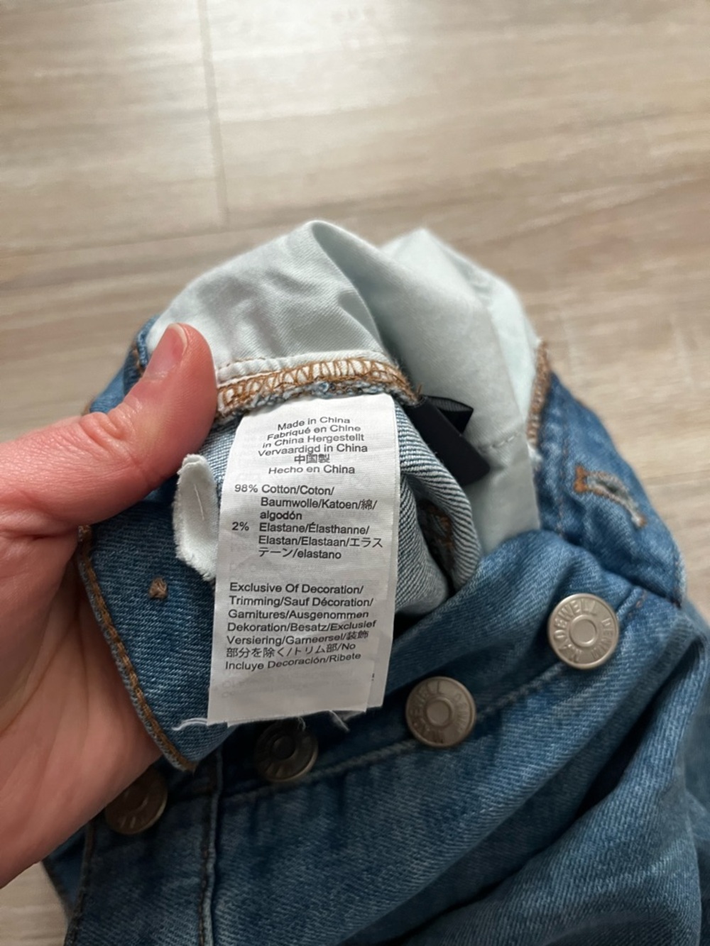 Madewell Women’s Wide-Leg Crop Jeans: Button-Front Edition Martina Wash Size 24 - Picture 6 of 9